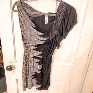 FREE PEOPLE EMBELLISHED FEATHER DRESS